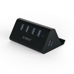 ORICO 4 Port USB3.0 HUB with Phone &amp;amp;amp;amp;amp; Tablet Stander (SHC-U3) - BLACK