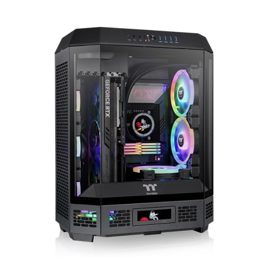 The Tower 600/Black/Win/SPCC/Tempered Glass*3/CT140 Fan*2/Color Box/With Screen Metal Panel The Tower 600/Black/Win/SPCC/Tempered Glass*3/CT140 Fan*2/Color Box/With Screen Metal Panel