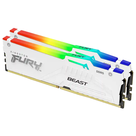 Kingston FURY Beast 32GB DDR5 5200MHz White RGB KIT Kingston FURY Beast 32GB DDR5 5200MHz White RGB KIT