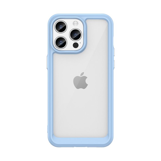Reinforced case with flexible frame for iPhone 15 Pro Outer Space - blue Reinforced case with flexible frame for iPhone 15 Pro Outer Space - blue