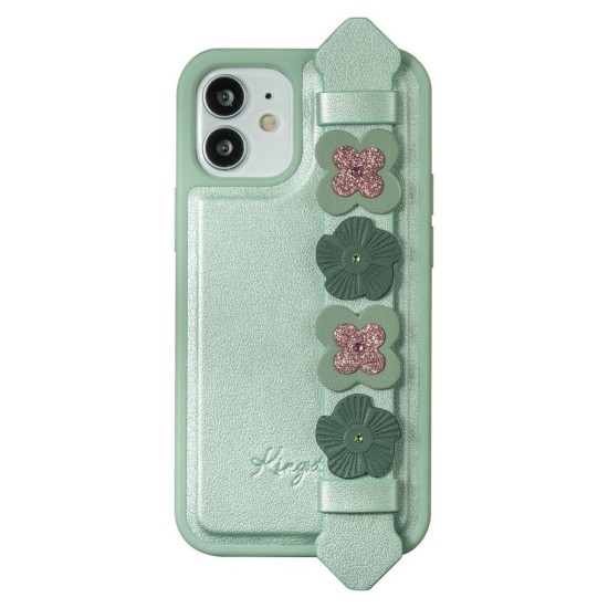 Kingxbar Sweet Series case decorated with original Swarovski crystals iPhone 12 Pro / iPhone 12 green Kingxbar Sweet Series case decorated with original Swarovski crystals iPhone 12 Pro / iPhone 12 green