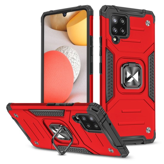 Wozinsky Ring Armor Case Kickstand Tough Rugged Cover for Samsung Galaxy A42 5G red Wozinsky Ring Armor Case Kickstand Tough Rugged Cover for Samsung Galaxy A42 5G red