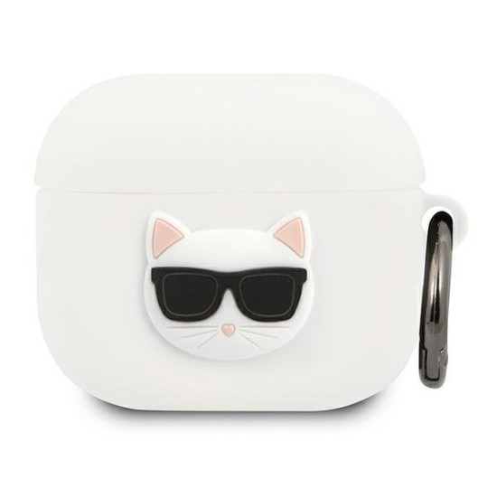 Karl Lagerfeld Silicone Choupette Case for AirPods 3 - White Karl Lagerfeld Silicone Choupette Case for AirPods 3 - White