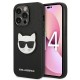 Karl Lagerfeld Saffiano Choupette Head Patch Case for iPhone 14 Pro - Black Karl Lagerfeld Saffiano Choupette Head Patch Case for iPhone 14 Pro - Black
