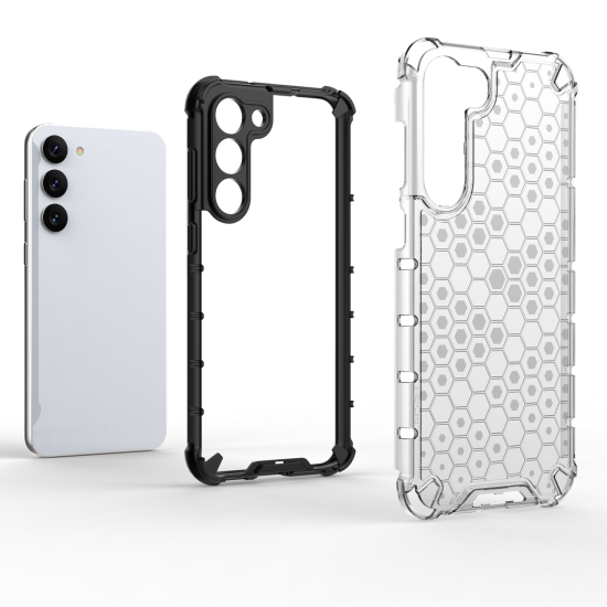 Honeycomb case for Samsung Galaxy S23+ armored hybrid cover transparent Honeycomb case for Samsung Galaxy S23+ armored hybrid cover transparent