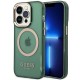 Guess GUHMP14LHTCMA iPhone 14 Pro 6.1" green/khaki hard case Gold Outline Translucent MagSafe Guess GUHMP14LHTCMA iPhone 14 Pro 6.1" green/khaki hard case Gold Outline Translucent MagSafe