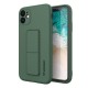 Wozinsky Kickstand Case silicone case with stand Samsung Galaxy A22 4G dark green Wozinsky Kickstand Case silicone case with stand Samsung Galaxy A22 4G dark green