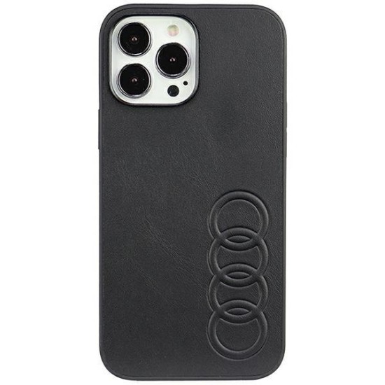 Audi Synthetic Leather iPhone 13 Pro Max 6.7" black/black hardcase AU-TPUPPCIP13PM-TT/D1-BK