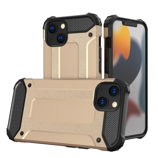 Hybrid Armor Case Tough Rugged Cover for iPhone 13 golden Hybrid Armor Case Tough Rugged Cover for iPhone 13 golden