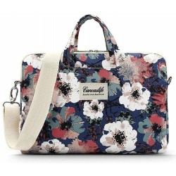Canvaslife Briefcase 15-16&amp;#39;&amp;#39; Laptop Bag - Navy Blue and White
