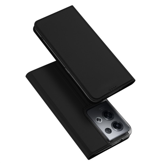 Dux Ducis Skin Pro case for Oppo Reno 8 Pro flip cover card wallet stand black Dux Ducis Skin Pro case for Oppo Reno 8 Pro flip cover card wallet stand black