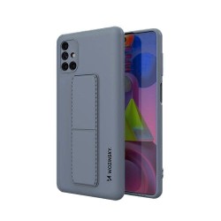 Wozinsky Kickstand Case silicone case with stand for Samsung Galaxy M51 blue