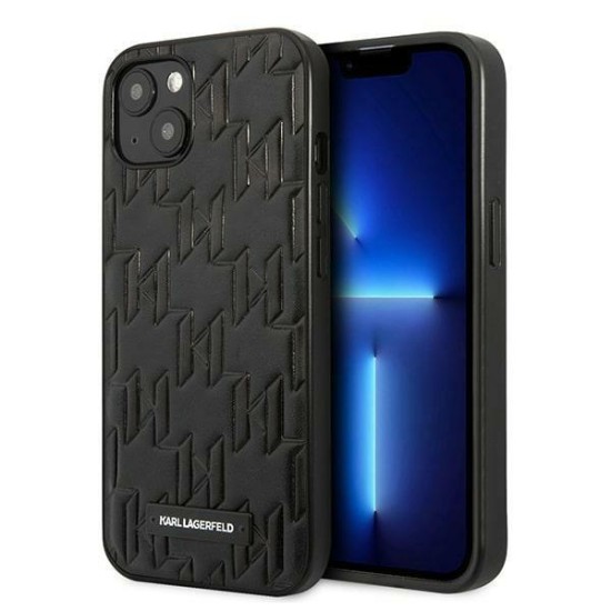 Karl Lagerfeld KLHCP13MMNMP1K iPhone 13 6,1" hardcase czarny/black Monogram Plaque Karl Lagerfeld KLHCP13MMNMP1K iPhone 13 6,1" hardcase czarny/black Monogram Plaque