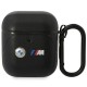 BMW BMA222PVTK AirPods 1/2 cover black/black Leather Curved Line BMW BMA222PVTK AirPods 1/2 cover black/black Leather Curved Line