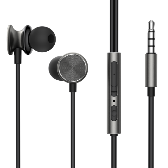 Joyroom Wired Series JR-EW03 wired in-ear headphones - dark gray Joyroom Wired Series JR-EW03 wired in-ear headphones - dark gray