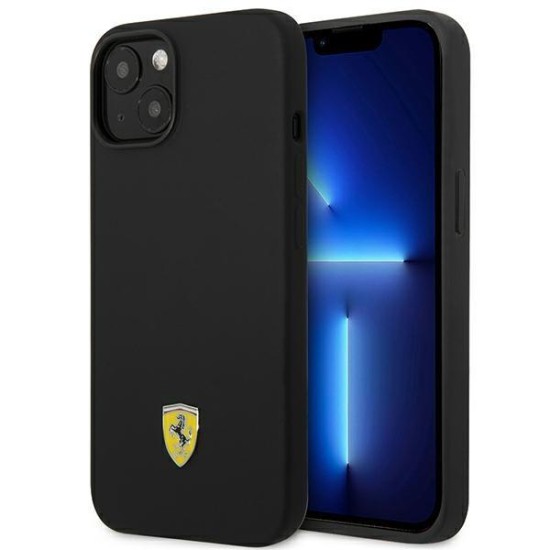 Ferrari FEHCP14MSIBBK iPhone 14 Plus 6.7" black/black hardcase Silicone Metal Logo Ferrari FEHCP14MSIBBK iPhone 14 Plus 6.7" black/black hardcase Silicone Metal Logo