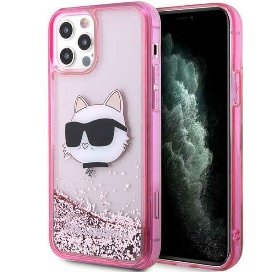 Karl Lagerfeld KLHCP12MLNCHCP iPhone 12/ 12 Pro 6.1" pink/pink hardcase Glitter Choupette Head Karl Lagerfeld KLHCP12MLNCHCP iPhone 12/ 12 Pro 6.1" pink/pink hardcase Glitter Choupette Head