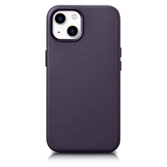 iCarer Case Leather Cover Case for iPhone 14 Dark Purple (WMI14220705-DP) (MagSafe Compatible) iCarer Case Leather Cover Case for iPhone 14 Dark Purple (WMI14220705-DP) (MagSafe Compatible)