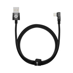 Baseus MVP 2 Elbow angled cable with side plug USB / Lightning 1m 2.4A black (CAVP000001)