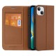 Dux Ducis Skin X2 case for iPhone 14 Plus case with magnetic flap brown Dux Ducis Skin X2 case for iPhone 14 Plus case with magnetic flap brown