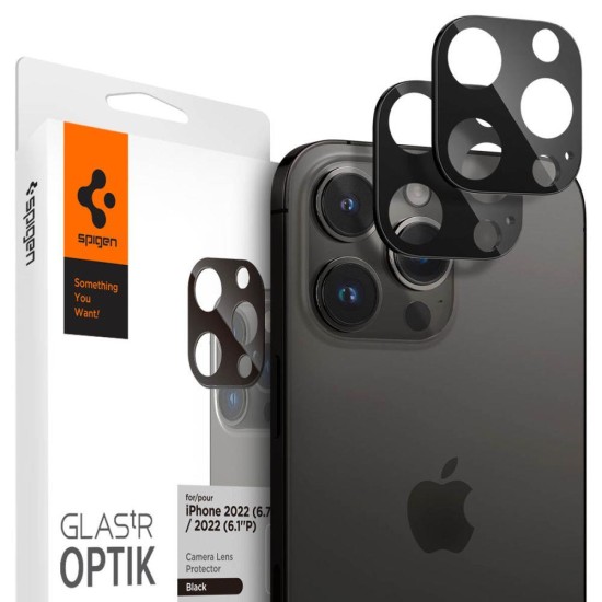 Spigen Optik.tR Camera Protector for iPhone 14 Pro / Pro Max / 15 Pro / Pro Max / 16 Pro / Pro Max - Black 2 pcs. Spigen Optik.tR Camera Protector for iPhone 14 Pro / Pro Max / 15 Pro / Pro Max / 16 Pro / Pro Max - Black 2 pcs.