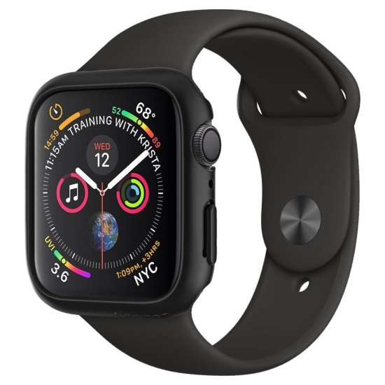 Spigen Thin Fit Case for Apple Watch 4/5/6/SE (44mm) - Black Spigen Thin Fit Case for Apple Watch 4/5/6/SE (44mm) - Black
