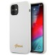 Guess GUHCP12SLSLMGWH iPhone 12 mini 5.4" white/white hardcase Metal Logo Script Guess GUHCP12SLSLMGWH iPhone 12 mini 5.4" white/white hardcase Metal Logo Script