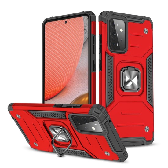 Wozinsky Ring Armor Case Kickstand Tough Rugged Cover for Samsung Galaxy A72 4G red Wozinsky Ring Armor Case Kickstand Tough Rugged Cover for Samsung Galaxy A72 4G red