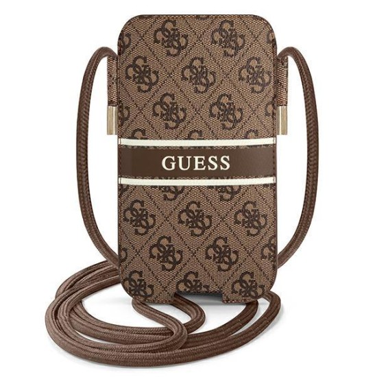 Guess Handbag GUPHL4GDBR 6.7" brown/brown hardcase 4G Stripe Guess Handbag GUPHL4GDBR 6.7" brown/brown hardcase 4G Stripe