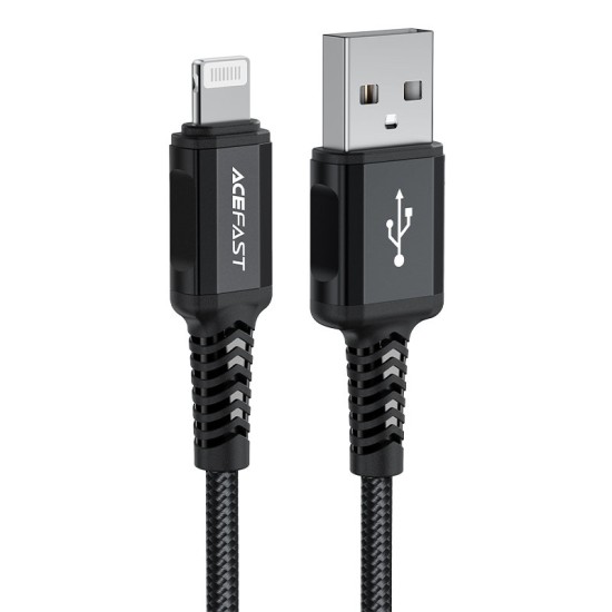 Acefast MFI USB - Lightning cable 1.8m, 2.4A black (C4-02 A Black) Acefast MFI USB - Lightning cable 1.8m, 2.4A black (C4-02 A Black)