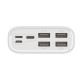 Wozinsky powerbank 30000mAh Li-Po 4 x USB with LCD display 2 A white (WPB-001WE) Wozinsky powerbank 30000mAh Li-Po 4 x USB with LCD display 2 A white (WPB-001WE)