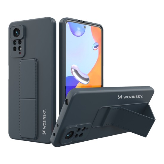 Wozinsky Kickstand Case silicone case with stand Xiaomi Redmi Note 11 Pro navy blue Wozinsky Kickstand Case silicone case with stand Xiaomi Redmi Note 11 Pro navy blue
