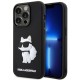 Karl Lagerfeld KLHCP14X3DRKHNK iPhone 14 Pro Max 6.7" black/black hardcase Rubber Choupette 3D Karl Lagerfeld KLHCP14X3DRKHNK iPhone 14 Pro Max 6.7" black/black hardcase Rubber Choupette 3D