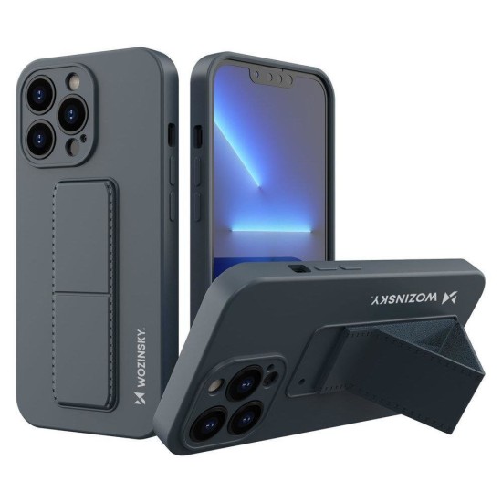 Wozinsky Kickstand Case silicone case with stand iPhone 13 mini navy blue Wozinsky Kickstand Case silicone case with stand iPhone 13 mini navy blue