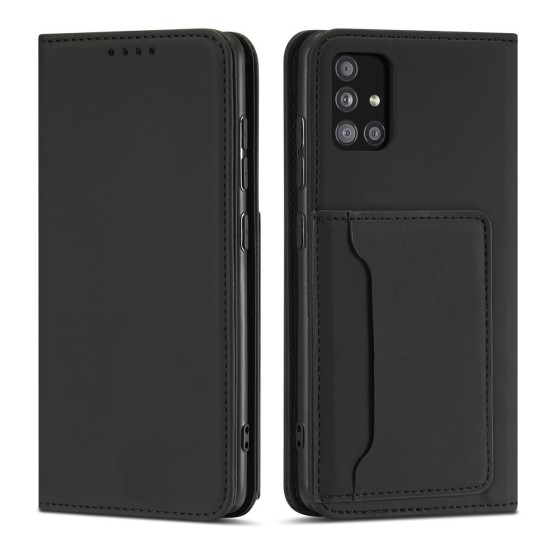 Magnet Card Case Case for Samsung Galaxy A12 5G Pouch Wallet Card Holder Black