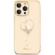 Silicone case with Swarovski crystals Kingxbar Wish Series for iPhone 14 Plus - gold Silicone case with Swarovski crystals Kingxbar Wish Series for iPhone 14 Plus - gold