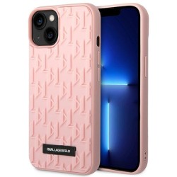 Karl Lagerfeld 3D Monogram Case for iPhone 14 Plus - Pink
