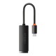 Baseus Lite Series external network card USB Type C - RJ-45 1Gbps (1000Mbps) black (WKQX000301) Baseus Lite Series external network card USB Type C - RJ-45 1Gbps (1000Mbps) black (WKQX000301)