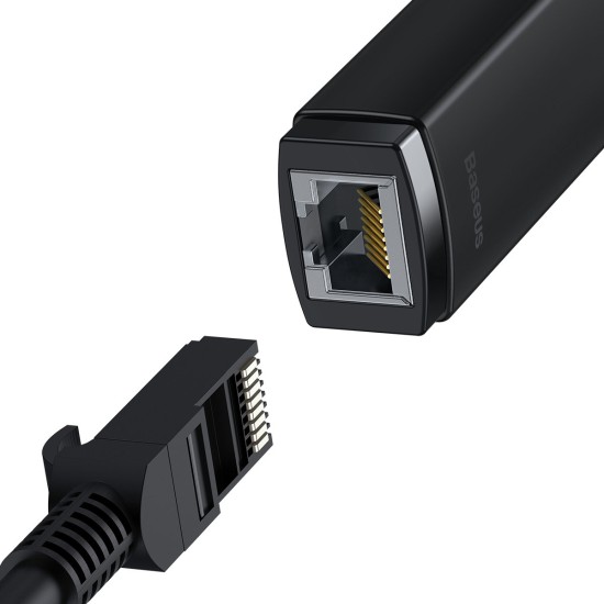 Baseus Lite Series external network card USB Type C - RJ-45 1Gbps (1000Mbps) black (WKQX000301) Baseus Lite Series external network card USB Type C - RJ-45 1Gbps (1000Mbps) black (WKQX000301)