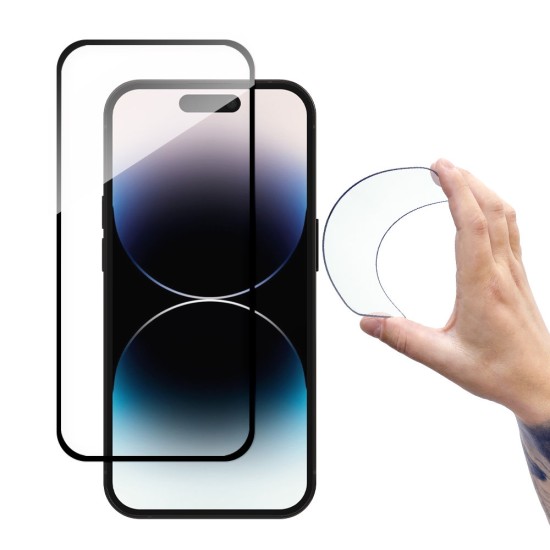 Wozinsky Full Cover Flexi Nano Glass tempered glass for iPhone 14 Pro Max flexible with a black frame Wozinsky Full Cover Flexi Nano Glass tempered glass for iPhone 14 Pro Max flexible with a black frame
