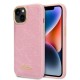 Guess Croco Collection case for iPhone 14 Plus - pink