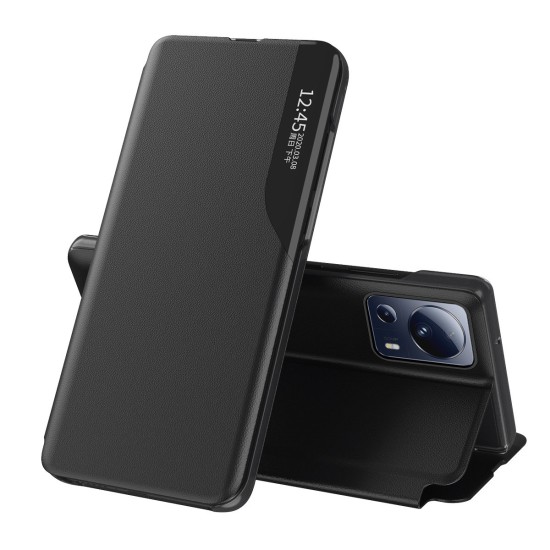 Eco Leather View Case case for Xiaomi 13 Lite with a flip stand black Eco Leather View Case case for Xiaomi 13 Lite with a flip stand black