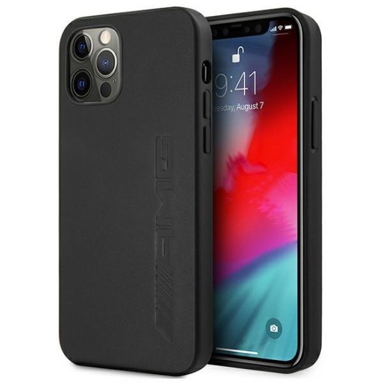 AMG Leather Hot Stamped Case for iPhone 12 Pro Max - Black AMG Leather Hot Stamped Case for iPhone 12 Pro Max - Black