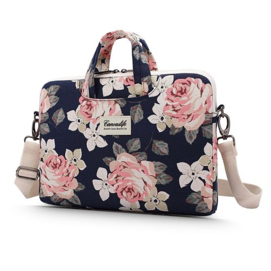 Canvaslife Briefcase Laptop Bag 15-16'' - Navy Blue/Pink Canvaslife Briefcase Laptop Bag 15-16'' - Navy Blue/Pink