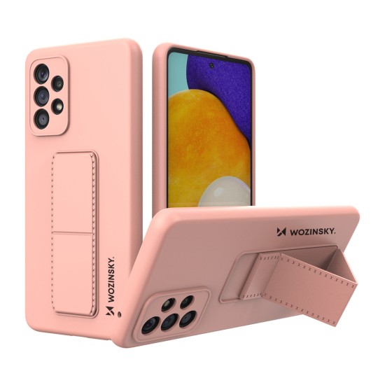 Wozinsky Kickstand Case silicone case with stand for Samsung Galaxy A73 pink Wozinsky Kickstand Case silicone case with stand for Samsung Galaxy A73 pink
