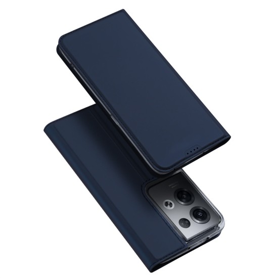 Dux Ducis Skin Pro case for Oppo Reno 8 Pro flip cover card wallet stand blue Dux Ducis Skin Pro case for Oppo Reno 8 Pro flip cover card wallet stand blue