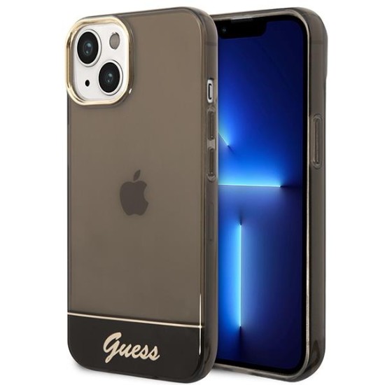 Guess GUHCP14SHGCOK iPhone 14 6.1 "black / black hardcase Translucent Guess GUHCP14SHGCOK iPhone 14 6.1 "black / black hardcase Translucent