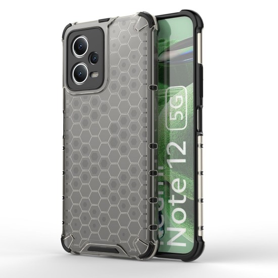 Honeycomb case for Xiaomi Redmi Note 12 5G / Poco X5 5G armored hybrid cover black Honeycomb case for Xiaomi Redmi Note 12 5G / Poco X5 5G armored hybrid cover black