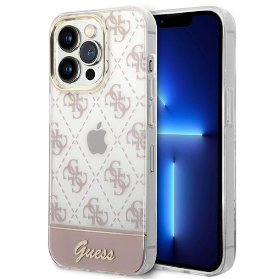Guess GUHCP14LHG4MHP iPhone 14 Pro 6.1 "pink / pink hardcase 4G Pattern Script Guess GUHCP14LHG4MHP iPhone 14 Pro 6.1 "pink / pink hardcase 4G Pattern Script