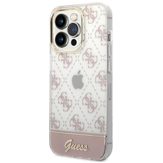 Guess GUHCP14LHG4MHP iPhone 14 Pro 6.1 "pink / pink hardcase 4G Pattern Script Guess GUHCP14LHG4MHP iPhone 14 Pro 6.1 "pink / pink hardcase 4G Pattern Script